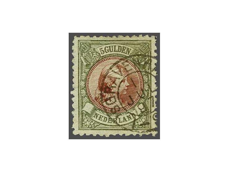 5 gulden bronsgroen en roodbruin, pracht ex., cat.w. 575