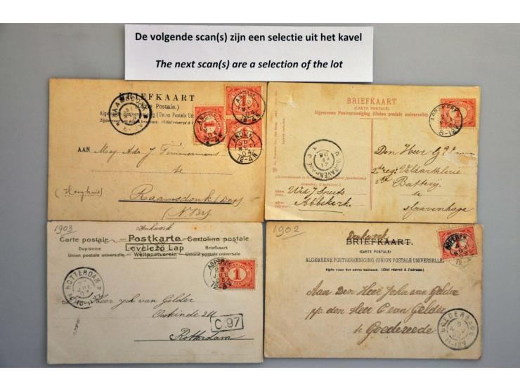kleinrondstempels op prentbriefkaarten, cat.w. 750