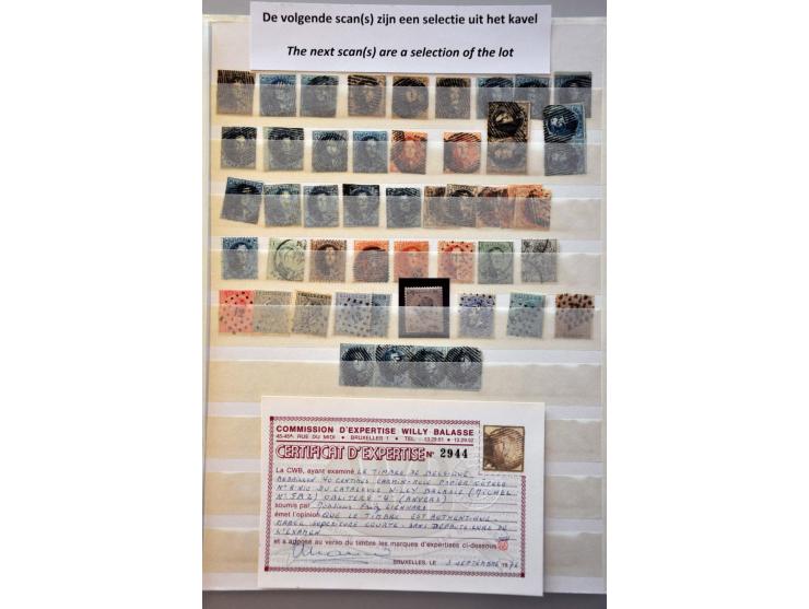 kleine collectie op insteekbladen w.b. Medaillons, ongetand, reclame etc. gestempeld en */**