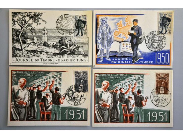 collectie Journée du Timbre kaarten vanaf 1939 met betere ex.