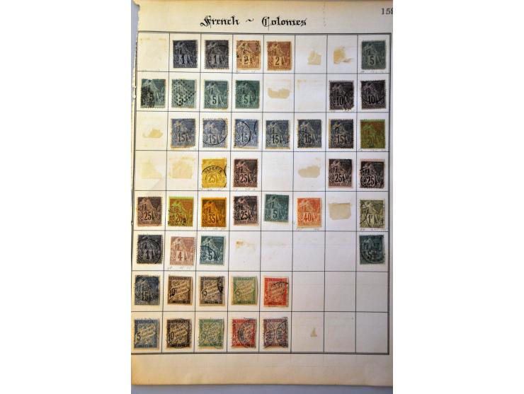 collectie in gemengde kwaliteit op albumbladen
