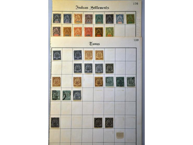 collectie in gemengde kwaliteit op albumbladen