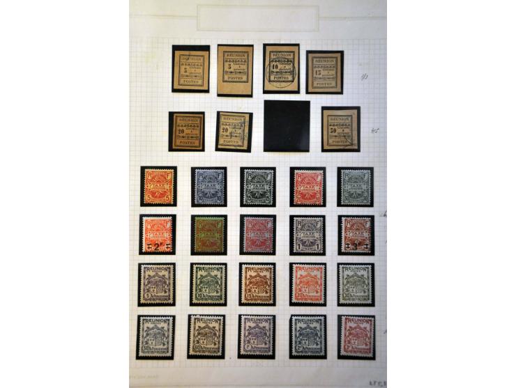 collectie op albumbladen 1885 - 1947 wb. Yv. 28 gebruikt