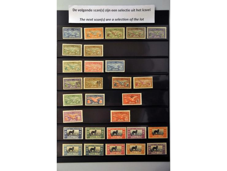 motief dieren, collectie meest ** w.b. betere ex., ongetand en  epreuves op insteekbladen