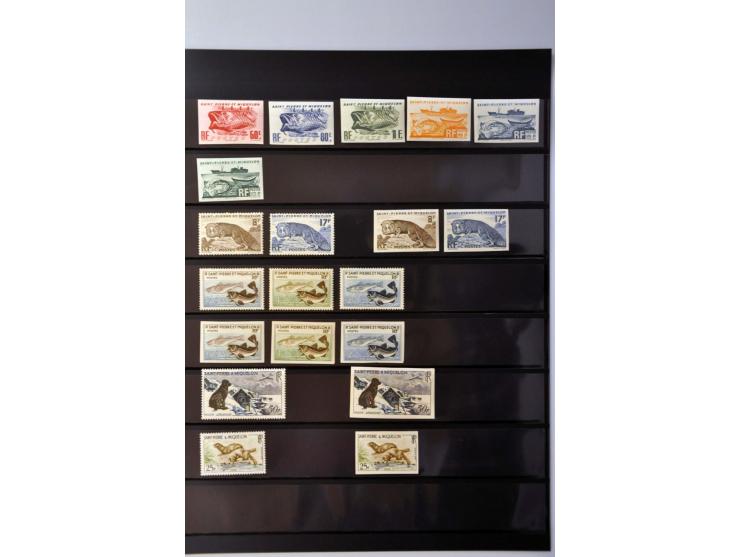 motief dieren, collectie meest ** w.b. betere ex., ongetand en  epreuves op insteekbladen