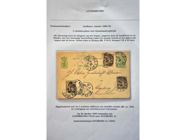 29 poststukken 1878-1935 w.b. 30 cent. (Mi.51) op valeur a recouvrir, 30 cent  (Mi.5) op 2 ex. Mandat d'encaissement, postwaa