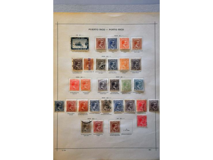 collectie tot ca. 1915 met Spaanse Antillen, Cuba en Puerto Rico op albumbladen