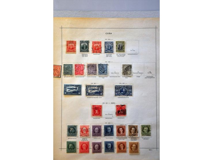 collectie tot ca. 1915 met Spaanse Antillen, Cuba en Puerto Rico op albumbladen