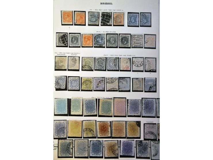 collectie tot ca. 1960 met betere ex., iets variëteiten etc. op Yvert bladen
