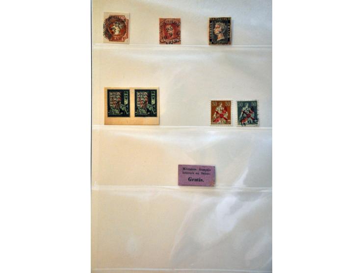 beter materiaal w.b. Portugal nr. 1 (miniem dun plekje), Nederlands-Indië nr. 1 met halfrondstempel Cheribon, Spanje nr. 1 me