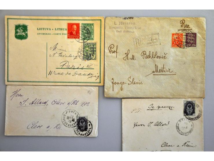 ca. 60 post(waarde)stukken w.b. veel uit de Russische periode vóór 1918
