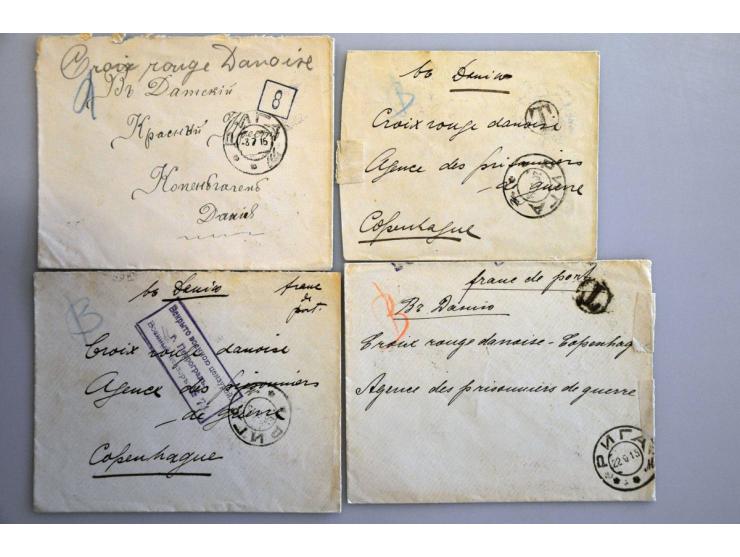 ca. 60 post(waarde)stukken w.b. veel uit de Russische periode vóór 1918