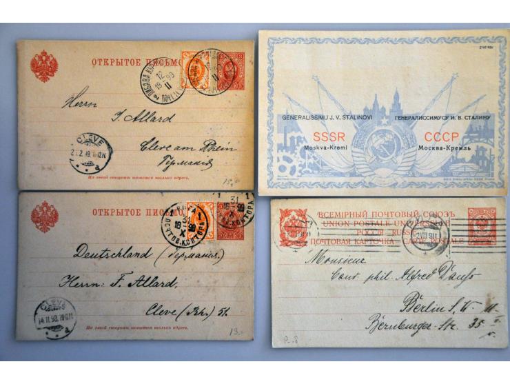 ca. 60 post(waarde)stukken w.b. veel uit de Russische periode vóór 1918