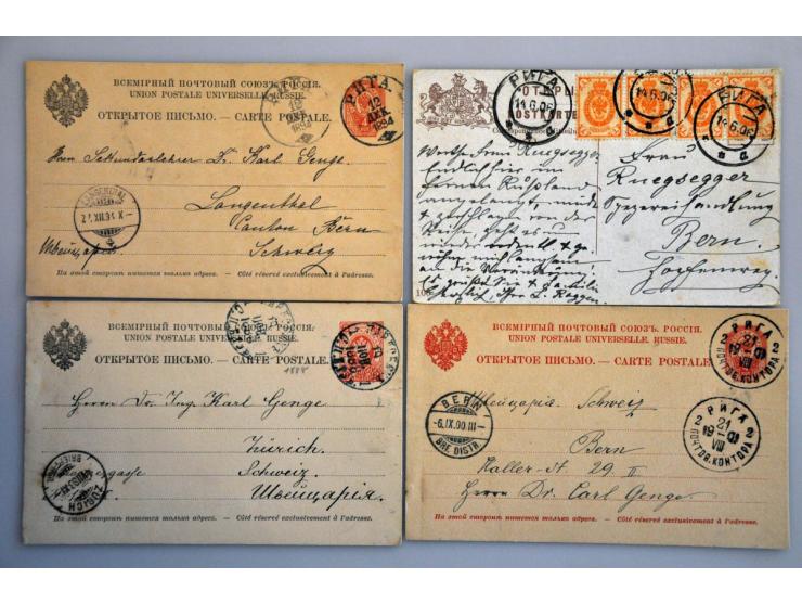 ca. 60 post(waarde)stukken w.b. veel uit de Russische periode vóór 1918