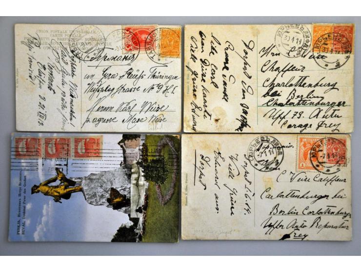 ca. 60 post(waarde)stukken w.b. veel uit de Russische periode vóór 1918