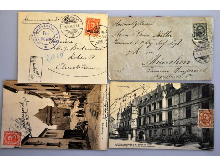 ca. 100 post(waarde)stukken w.b. beter materiaal en prentbriefkaarten
