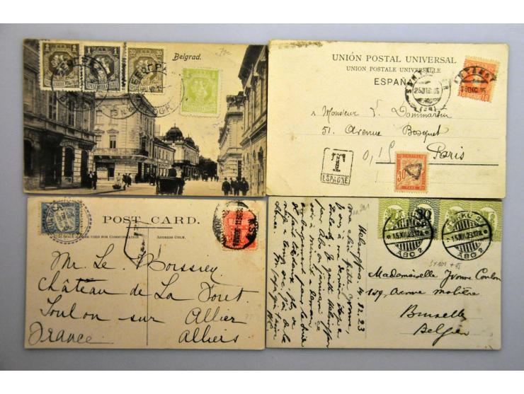 meest gefrankeerde prentbriefkaarten met betere ex.