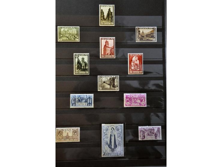 collectie 1849-2005 meest */** met veel betere ex. en series w.b. OBP nr. 37, Albert met Helm, Postzegeldagen Antwerpen, Gekr
