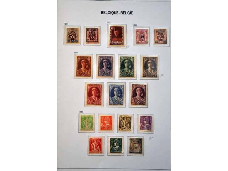 collectie 1849-2004 meest */** met veel beter materiaal w.b. Albert met Helm, Mercier, UPU 1952, voorafstempelingen, spoorweg