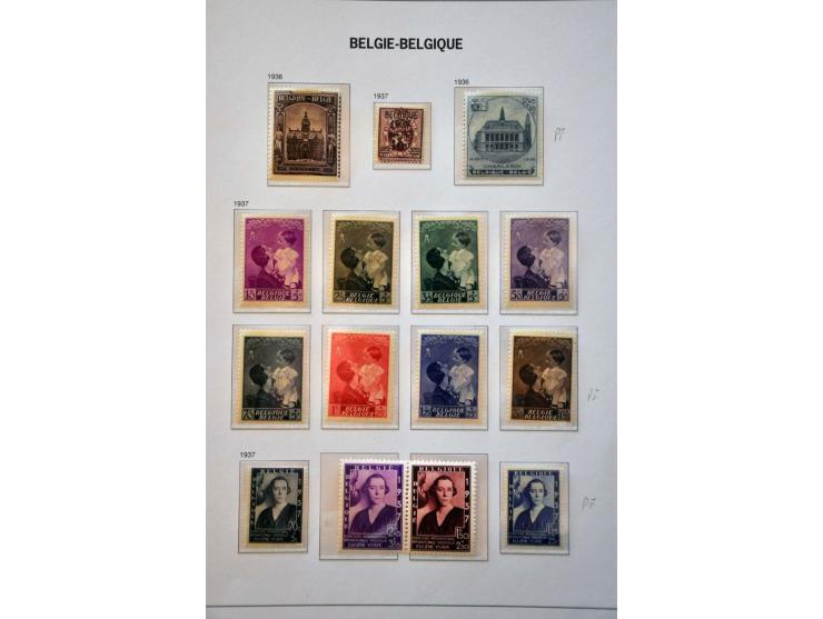 collectie 1849-2004 meest */** met veel beter materiaal w.b. Albert met Helm, Mercier, UPU 1952, voorafstempelingen, spoorweg
