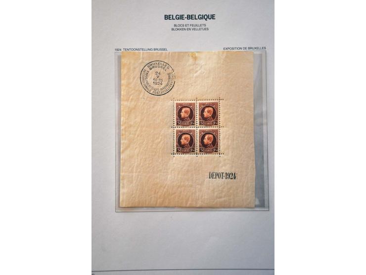 collectie 1849-2004 meest */** met veel beter materiaal w.b. Albert met Helm, Mercier, UPU 1952, voorafstempelingen, spoorweg
