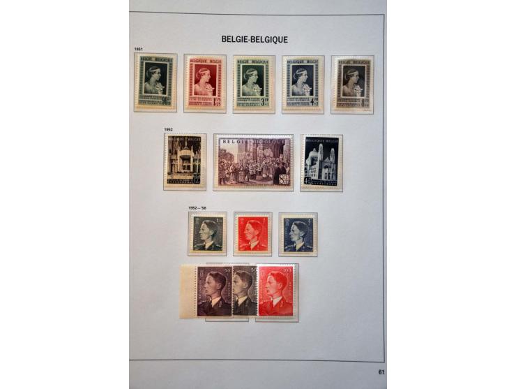 collectie 1849-2004 meest */** met veel beter materiaal w.b. Albert met Helm, Mercier, UPU 1952, voorafstempelingen, spoorweg