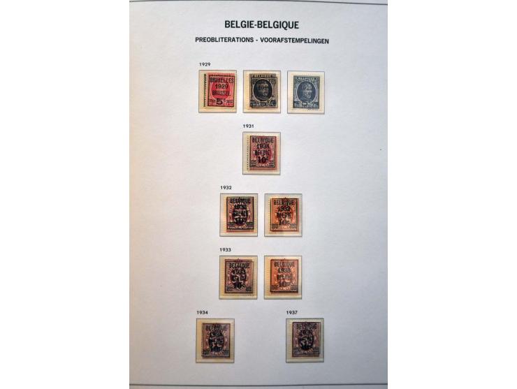 collectie 1849-2004 meest */** met veel beter materiaal w.b. Albert met Helm, Mercier, UPU 1952, voorafstempelingen, spoorweg