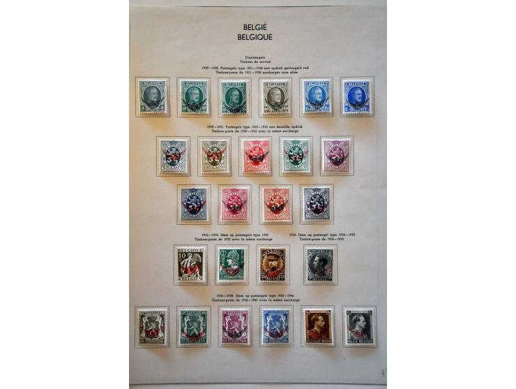 collectie 1849-2004 meest */** met veel beter materiaal w.b. Albert met Helm, Mercier, UPU 1952, voorafstempelingen, spoorweg