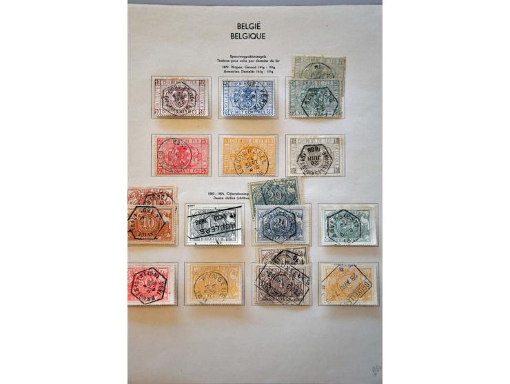 collectie 1849-2004 meest */** met veel beter materiaal w.b. Albert met Helm, Mercier, UPU 1952, voorafstempelingen, spoorweg