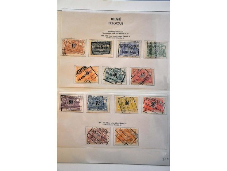 collectie 1849-2004 meest */** met veel beter materiaal w.b. Albert met Helm, Mercier, UPU 1952, voorafstempelingen, spoorweg