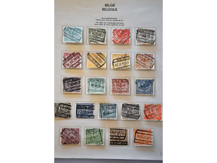 collectie 1849-2004 meest */** met veel beter materiaal w.b. Albert met Helm, Mercier, UPU 1952, voorafstempelingen, spoorweg