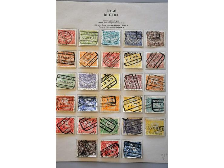 collectie 1849-2004 meest */** met veel beter materiaal w.b. Albert met Helm, Mercier, UPU 1952, voorafstempelingen, spoorweg