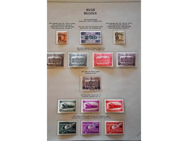 collectie 1849-2004 meest */** met veel beter materiaal w.b. Albert met Helm, Mercier, UPU 1952, voorafstempelingen, spoorweg