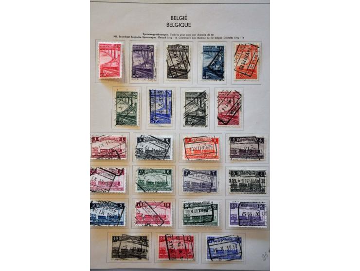 collectie 1849-2004 meest */** met veel beter materiaal w.b. Albert met Helm, Mercier, UPU 1952, voorafstempelingen, spoorweg
