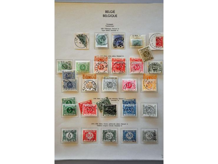 collectie 1849-2004 meest */** met veel beter materiaal w.b. Albert met Helm, Mercier, UPU 1952, voorafstempelingen, spoorweg