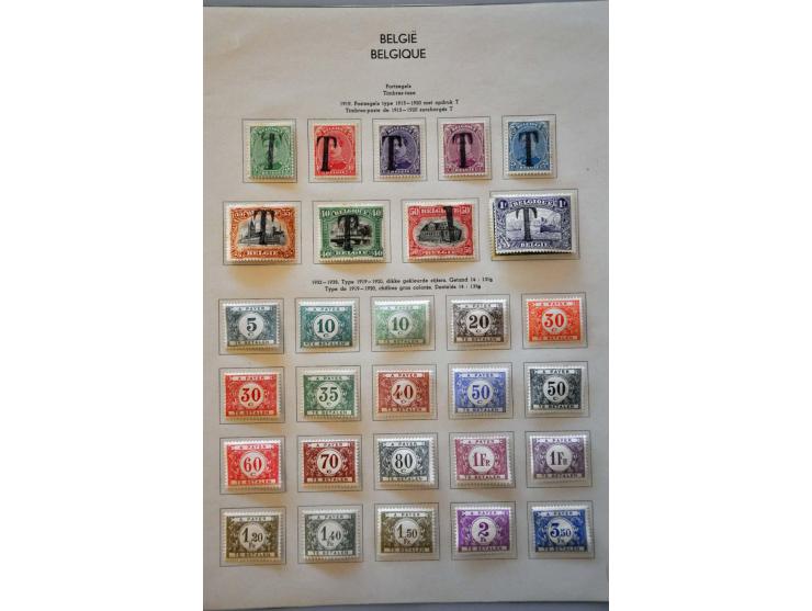 collectie 1849-2004 meest */** met veel beter materiaal w.b. Albert met Helm, Mercier, UPU 1952, voorafstempelingen, spoorweg
