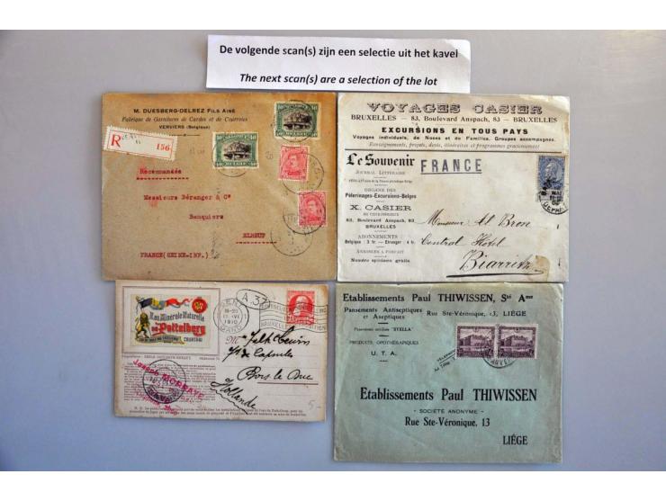 post(waarde)stukken, ca. 650 ex. w.b. klassiek, aangetekend, censuur, expresse, betere frankeringen, maximumkaarten etc. in d