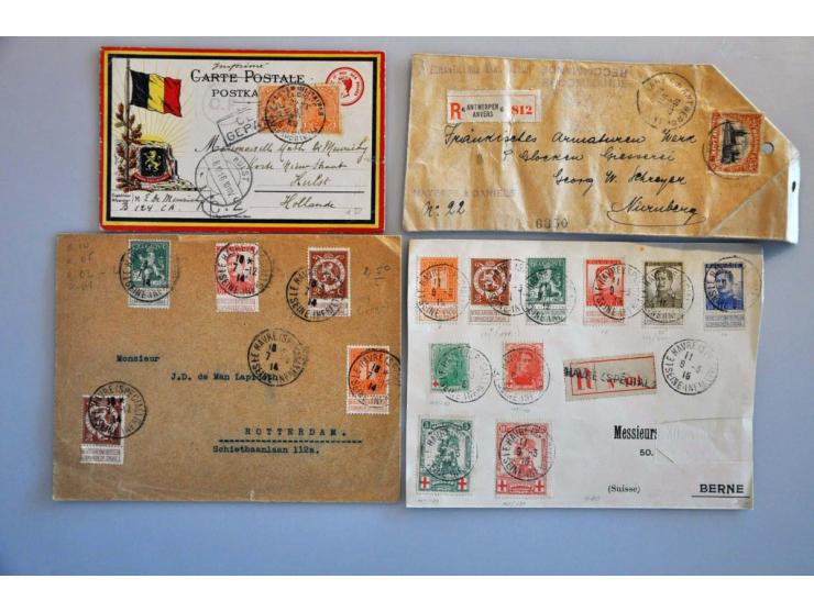 post(waarde)stukken, ca. 650 ex. w.b. klassiek, aangetekend, censuur, expresse, betere frankeringen, maximumkaarten etc. in d