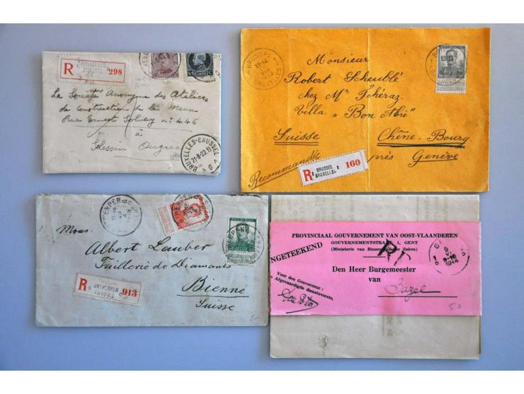 post(waarde)stukken, ca. 650 ex. w.b. klassiek, aangetekend, censuur, expresse, betere frankeringen, maximumkaarten etc. in d