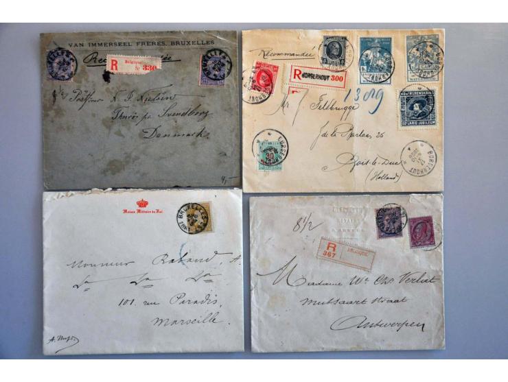 post(waarde)stukken, ca. 650 ex. w.b. klassiek, aangetekend, censuur, expresse, betere frankeringen, maximumkaarten etc. in d