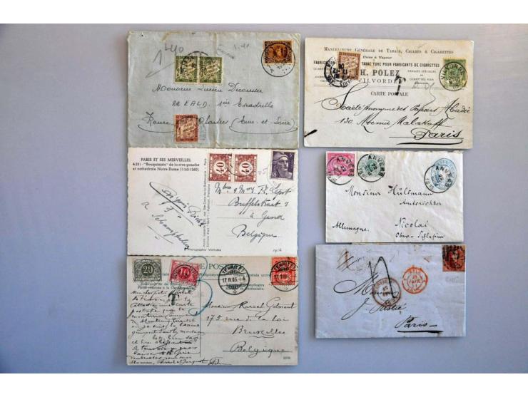post(waarde)stukken, ca. 650 ex. w.b. klassiek, aangetekend, censuur, expresse, betere frankeringen, maximumkaarten etc. in d