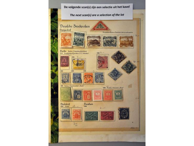 stadsposten collectie met betere ex. en diverse fiscaal w.b. Oostenrijk in album