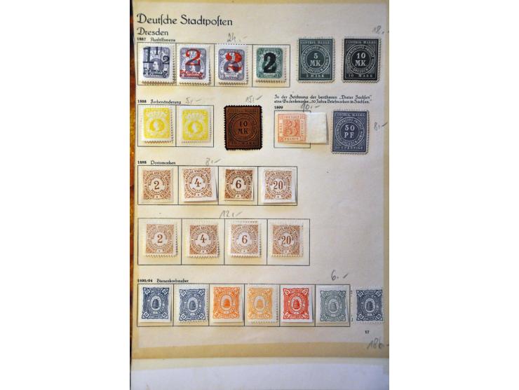 stadsposten collectie met betere ex. en diverse fiscaal w.b. Oostenrijk in album