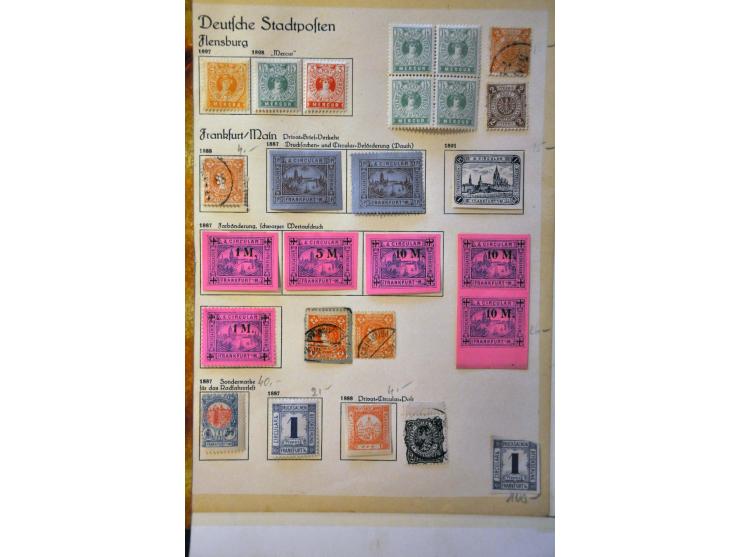 stadsposten collectie met betere ex. en diverse fiscaal w.b. Oostenrijk in album