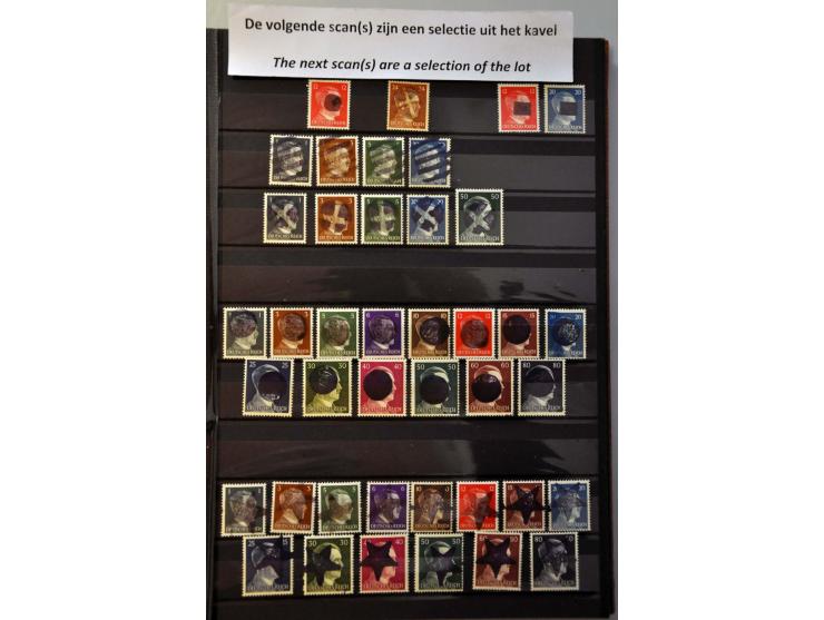 collectie met o.a. Sachsische Schwarzungen, Geallieerde Zones etc. in album en insteekboek