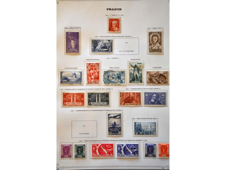 collectie 1849-1965 met veel beter materiaal in deels gemengde kwaliteit in 2 Yvert albums