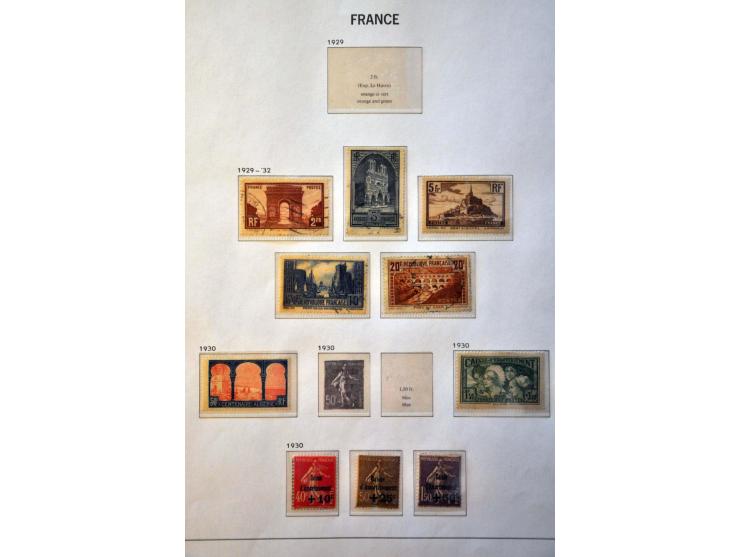 collectie t/m 1999 wb. Yv. nr. 33 met gros chiffre 5104 Shanghai (gaatje) in 4 albums