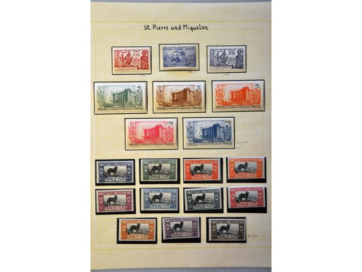 collectie meest */** w.b. klassiek, betere ex. en series in blanco album