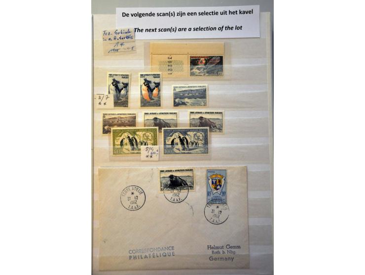 collectie met betere ex. en series inclusief poststukken etc. in insteekboek