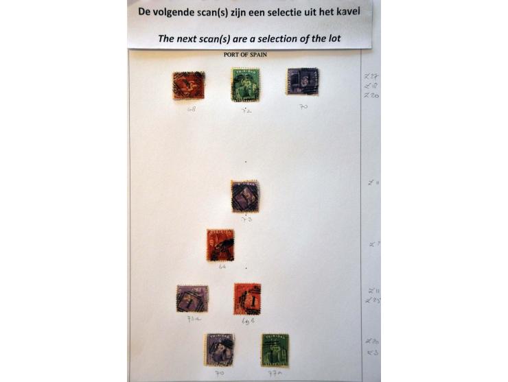 en Trinidad mooie stempelcollectie (postmarks) ruim 440 ex. met betere ex. en mooie afdrukken mooi opgezet in ringband